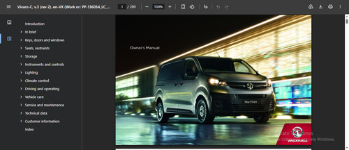 Genuine vauxhall vivaro - vauxhall,