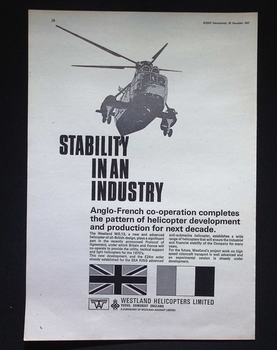 Original 1967 advert westland - original,