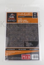 OO Gauge Scale Model Scenery By Peco - A4 Paper Sheets - Brick, Stone Wood Etc