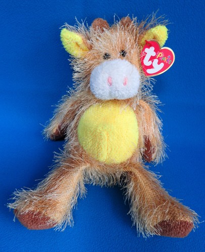 Golden plush highland cow - golden,
