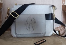 BNWOT Amanda Wakeley Leather Cross Body Bag - stone/beige