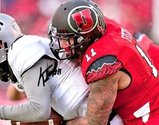 Kylie Fitts Utah Utes Signed autographed 8x10 football photo 2018 NFL Draft