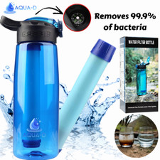 Water Bottle With Filter - Travel, Hiking, Camping, Filtered Bottle Aqua-D 650ml