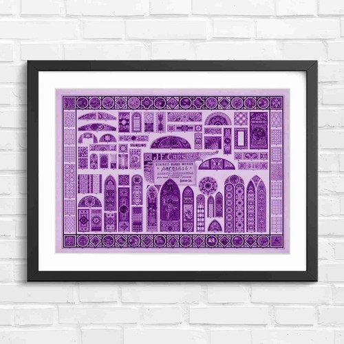 Vintage stained glass art - stained,