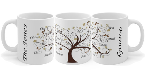 Personalised family tree - personalised, mug
