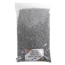 WWScenics Medium Grade Dark Grey Ballast 1kg | Model Railway Ballast Train