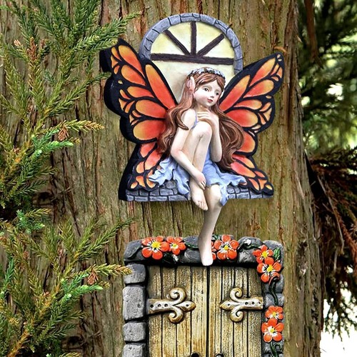 Butterfly fairy house ornament - fairy,