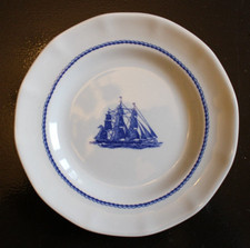 Wedgwood Georgetown Series American Clipper Ship Blue Bread & Butter Plate
