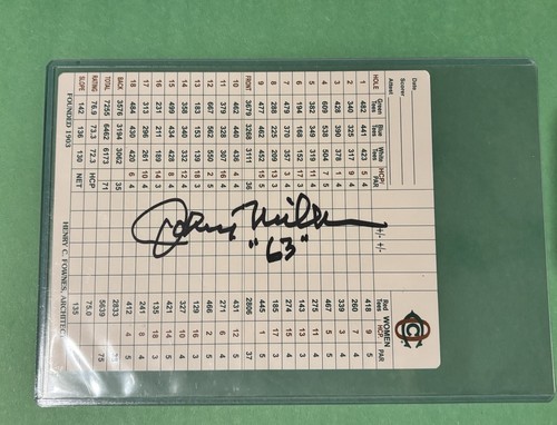 Johnny miller signed oakmont - johnny,