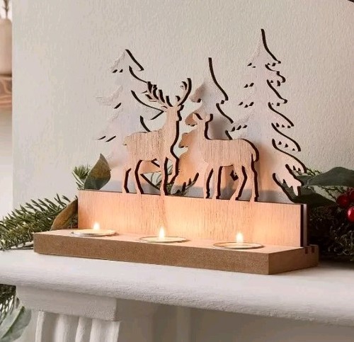 Reindeer tealight holder - reindeer,