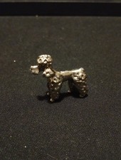 Tiny Silver Plated Toy Poodle