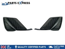 AUDI A1 MK2 S-LINE 2018-2024 FRONT BUMPER GRILLE SET GLOSS BLACK MOULDING  LH+RH