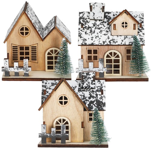 Pcs glowing wooden christmas - pcs,