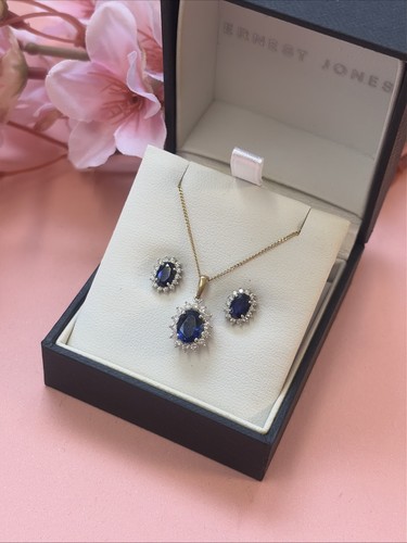 9ct gold elegant white blue - 9ct, &