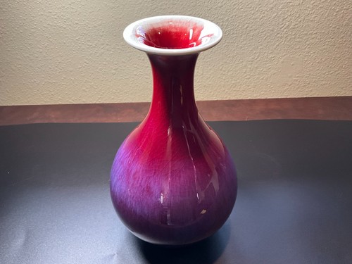 Chinese flambe vase sang - chinese,