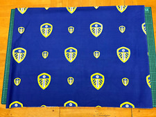 LEEDS UNITED Crest Football Club LUFC Fabric Remnant 31"W x 23"L FC Footy Blue