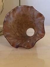 1 Amber Vintage Tiffany Fluted Tulip Flower Lily Lilly Boho Light Lamp Shade