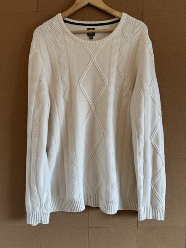 Cream cableknit jumper 2xl - cream,