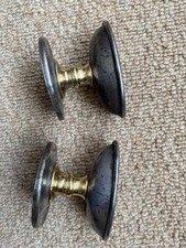 Antique  Door Knobs Handles Vintage Old metal and  Brass