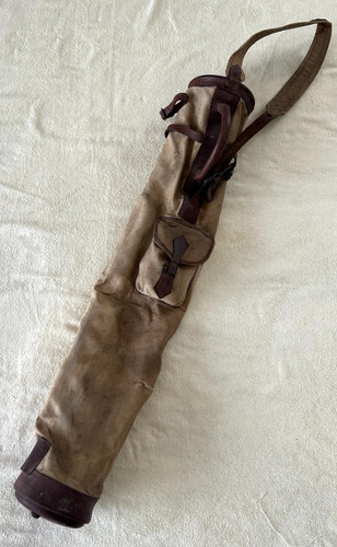 Vintage canvas leather golf - vintage,