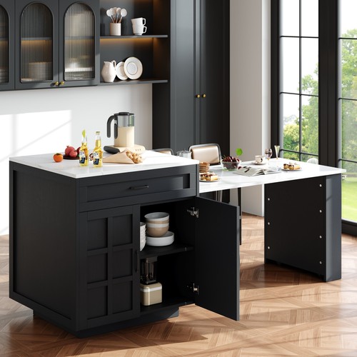 Extendable kitchen island bar - island,
