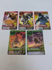 Animal Kaiser 5x Active Arcade Cards Mint Condition Free Postage And Sleeve Inc