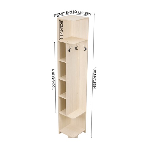 White corner coat rack shoe - corner,