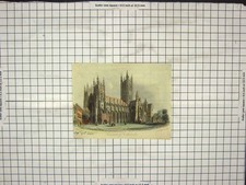 Original Old Antique Print