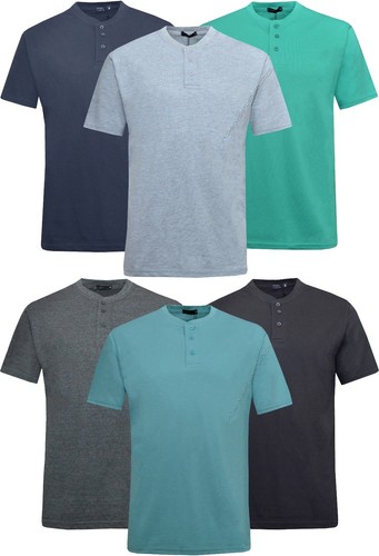 Mens plain henley shirt - plain, t-shirt