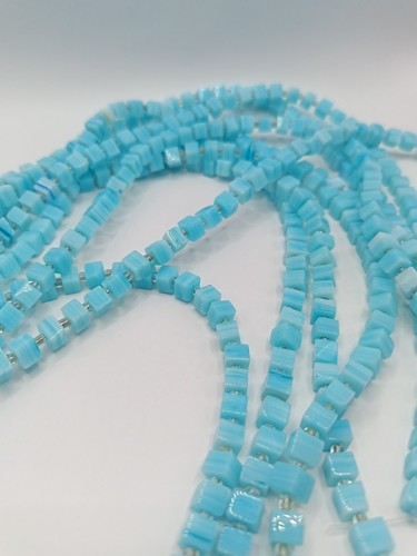 Glass cube beads variegated - glass,