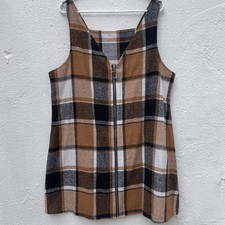 Tartan Pinafore Dress Womens