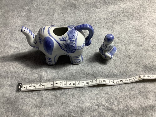 Elephant ceramic teapot blue - elephant,