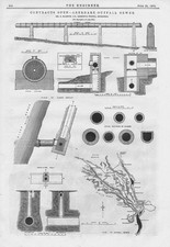 ABERDARE Glamorgan Proposed Outfall Sewer Antique Engineering Print 1879