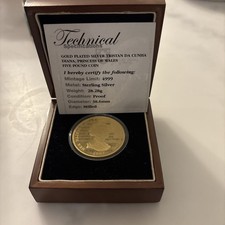 Gold-plated Silver Princess Diana Diamond Tiara TDC 2007 £5 Coin with Box & CoA