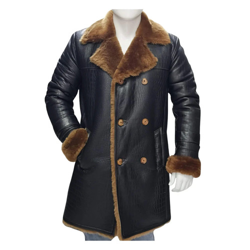 Griffin black croc shearling - croc,