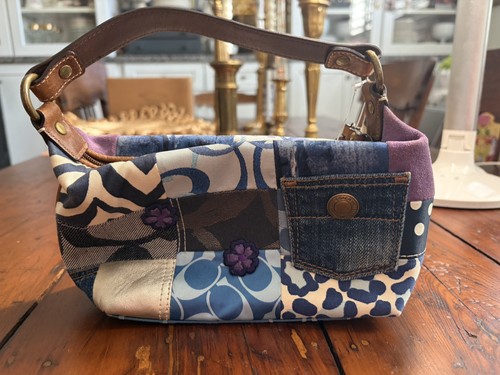 Coach denim patchwork mini - coach,