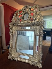 18th Century Antique Gilt Wall Mirror With Carved Decoration Venetian Style