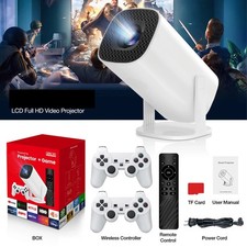 2025 Gaming Projector UK P30MAX Android 12 Wireless Gaming Controller Dual WIFI