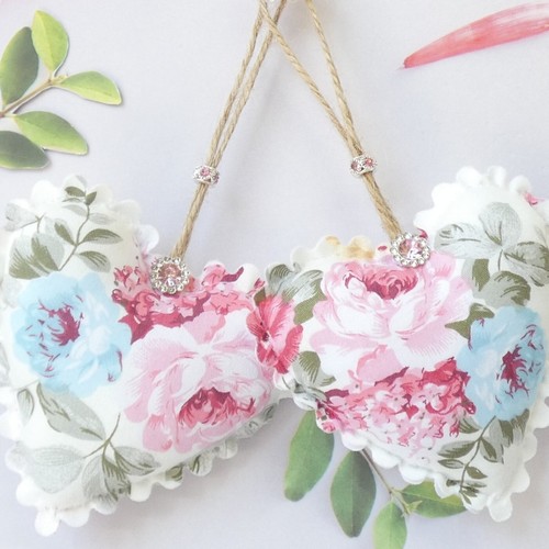 Pink blue roses - 2x, fabric