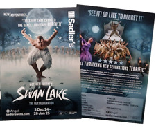 Matthew Bourne Swan Lake Sadler's Wells London Postcard Size Flyers x 2