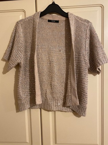 George knitted sequinned shrug