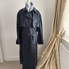 All Saints Navy Long Coat Size