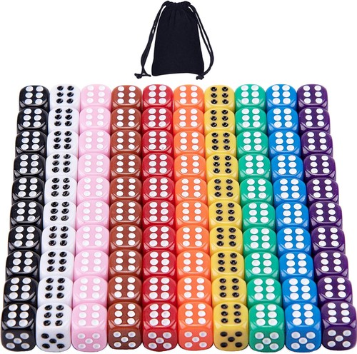 Siquk 100 pieces dice sided - 100, 6