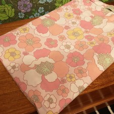 Vintage Double 70's Vintage Flower Power Pink Peach yellow Retro Duvet Cover