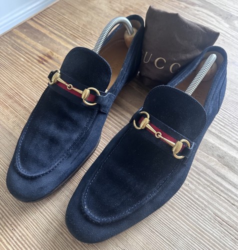 Gucci navy blue suede - suede, jordaan