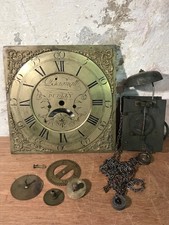 Antique Bagnall Dudley Longcase Clock  Movement and Dial Spares or Repair