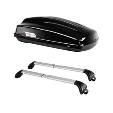 Roof Bars & Roof Box 340L for Renault Grand Scenic 2009-2016 Raised Rails