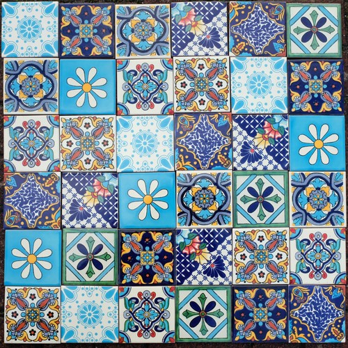 Mexican tiles turquoise - tiles,