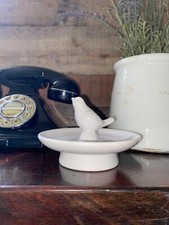 Shaabby Chic Bird Jewellery Dish Holder Tray Bowl Cream Ivory Vintage Style,