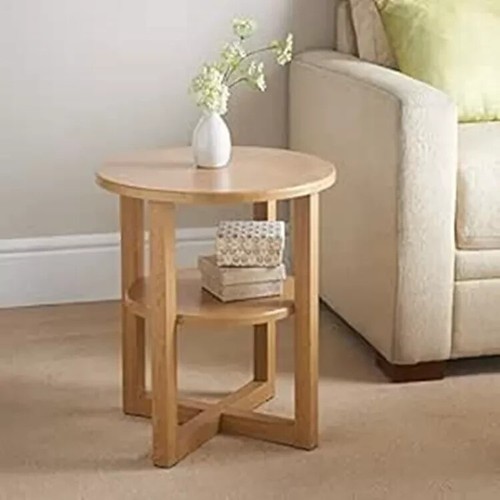 Small oak finish side - oak, table